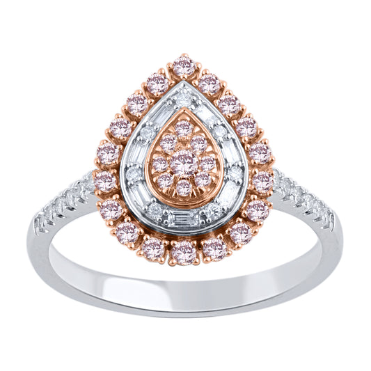 White Gold Argyle Pink Diamond Ring - "Luminaire"