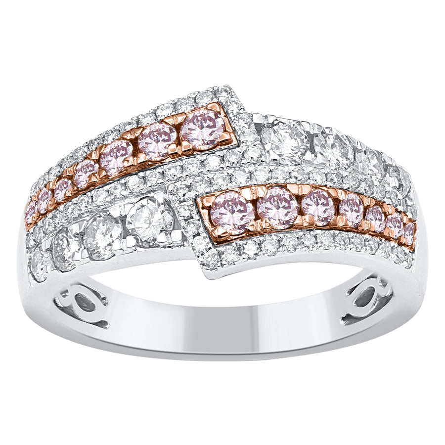 White Gold Argyle Pink Diamond Ring - "Luminesca"