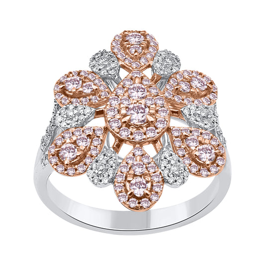 White Gold Argyle Pink Diamond Ring  - "Raritessa"