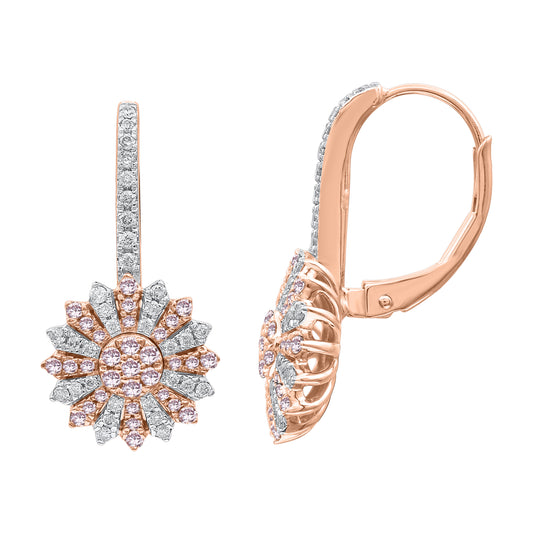 Rose Gold Argyle Pink Diamond Earrings - 961553-A-FNP