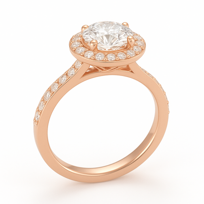 'Celestial Halo' Bespoke Diamond Engagement Ring