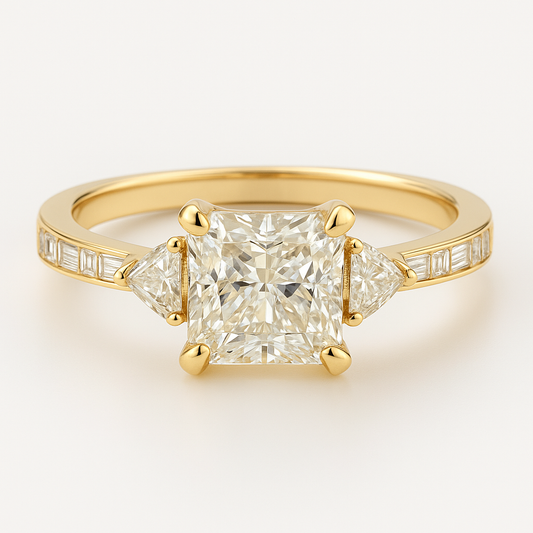 'Golden Radiance' Diamond Engagement Ring