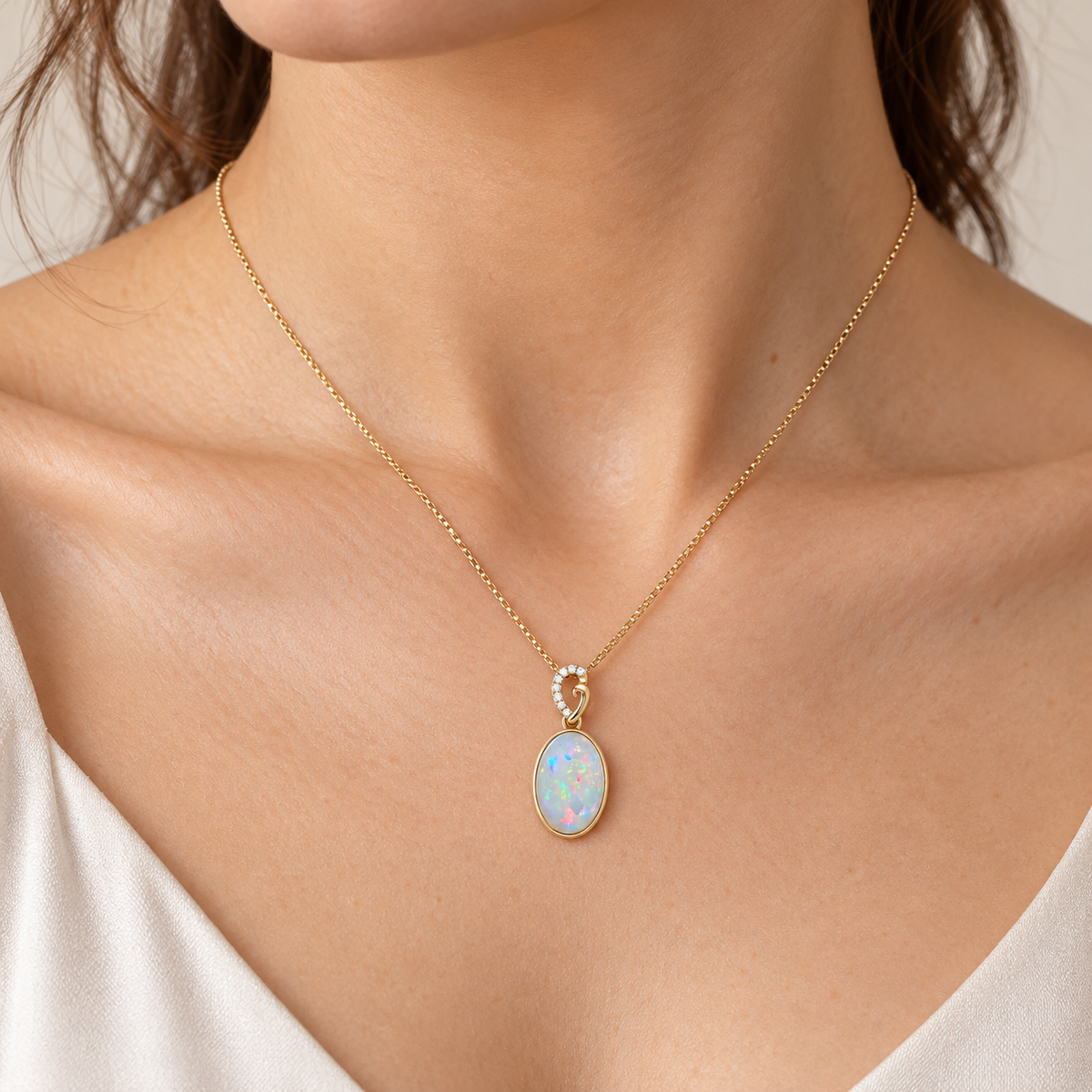 White Opal Pendant 241018