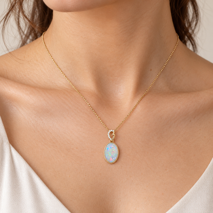 White Opal Pendant 241018