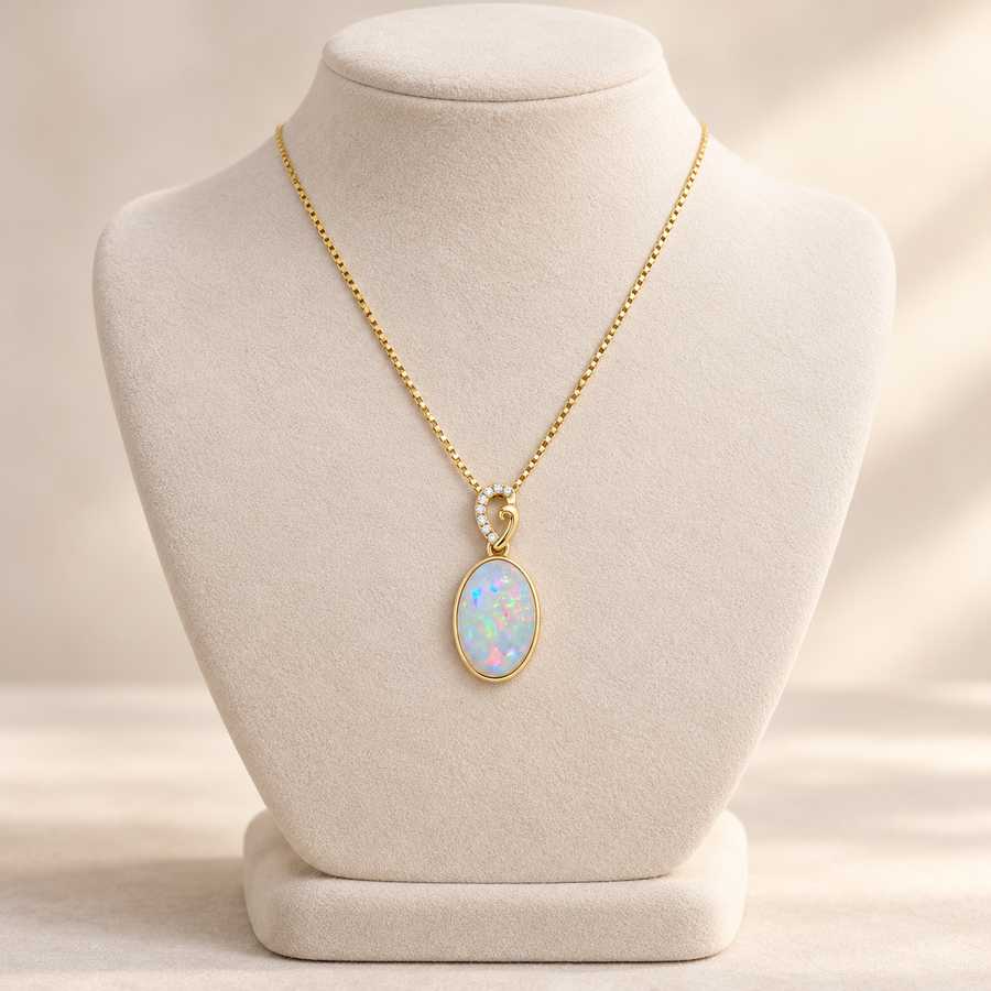 White Opal Pendant 241018