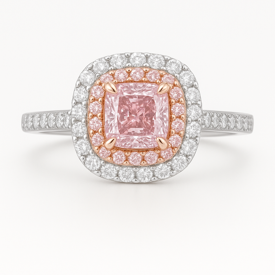 'Rosé Royalty' Bespoke Pink Diamond Engagement Ring