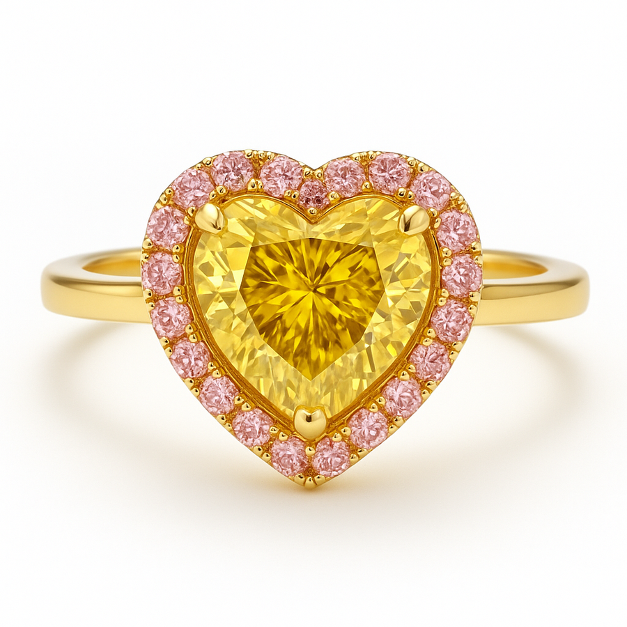 'Sunset Romance' Yellow Diamond Engagement Ring