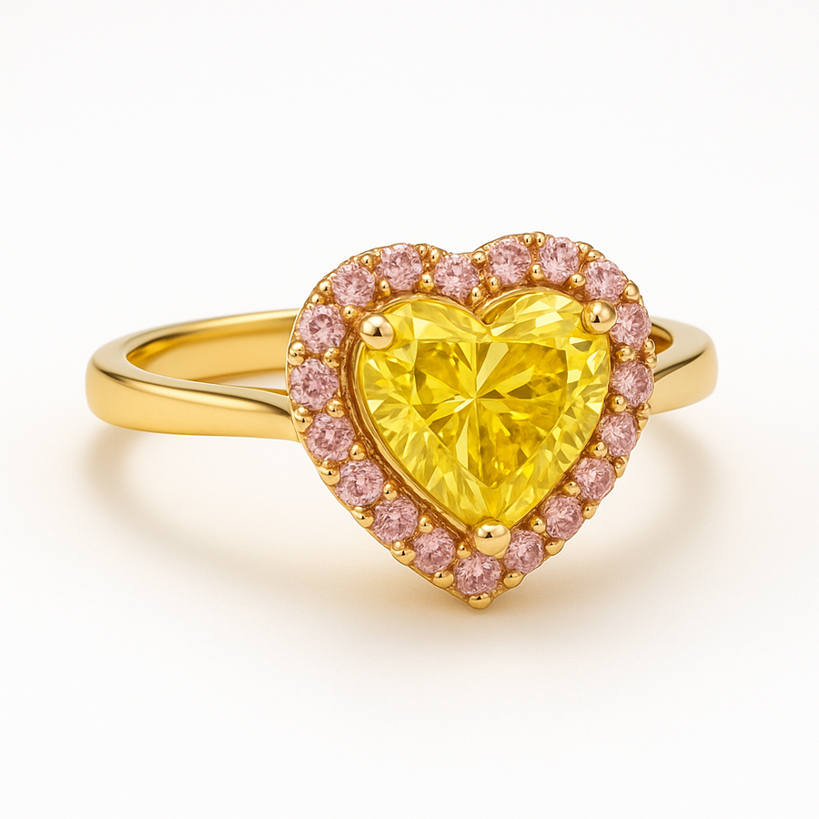 'Sunset Romance' Yellow Diamond Engagement Ring